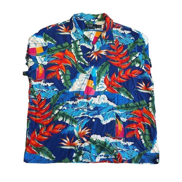 Ralph Lauren Classic Fit Hoffman Print Camp Shirt - Picture 2 of 9